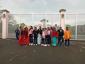 In front of Narayanhiti Palace.