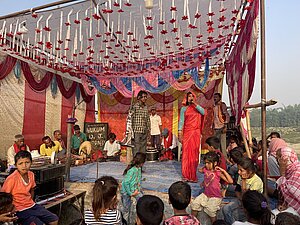 Karik Maharaj, a naach (folk drama) performed in a village East of Janakpur.