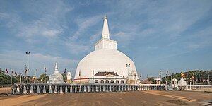 Ruwanwelisaya Stupa in Anuradhapura, Sri Lanka.