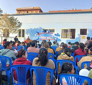 An interactive session with parents and guardians at Winter Camp.