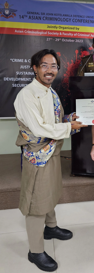 Zinpa Gyaltsen Budha at the 14th Asian Criminology Conference.