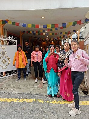 Out and about in Kathmandu.