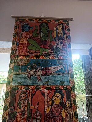 The Patua Scroll on Ramayana-Ravana tales. Photo courtesy Colombo Insitute.
