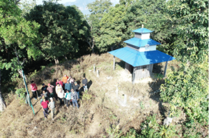 Siddheshwori Temple built on top of the Mukundasen Palace ruins by the locals during COVID-19 pandemic, Mukundapur, Chitwan.