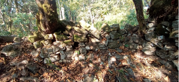 Remaining ruins from the Mukundasen travel shelter in Muchuk, Bandipur.
