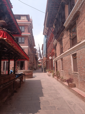 A street in Patan.