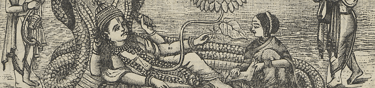 Viṣṇu ruht auf dem Schlangenkönig / Śeṣa nāga Viṣṇu resting on Śeṣa